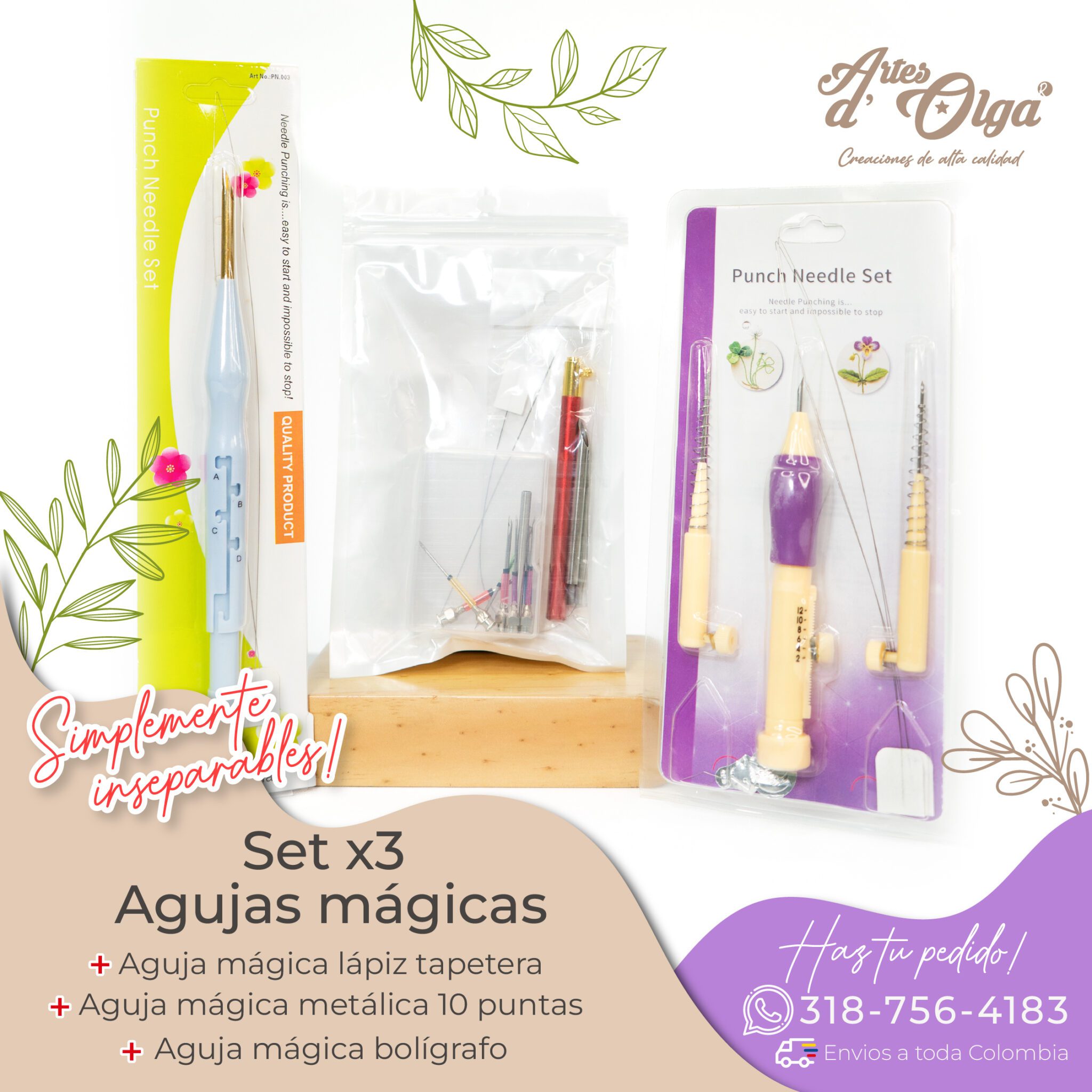 Combo Simplemente Inseparables Artesd Olga Kits De Bordados