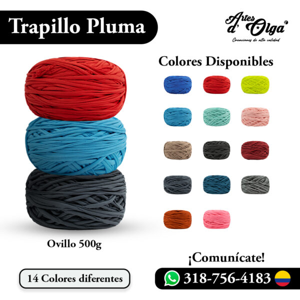 Trapillo Pluma Ovillo De Gramos Artesd Olga Kits De Bordados