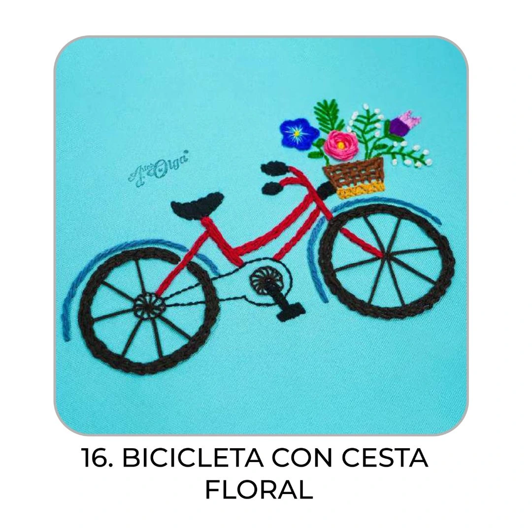 16 – Bicicleta con cesta floral