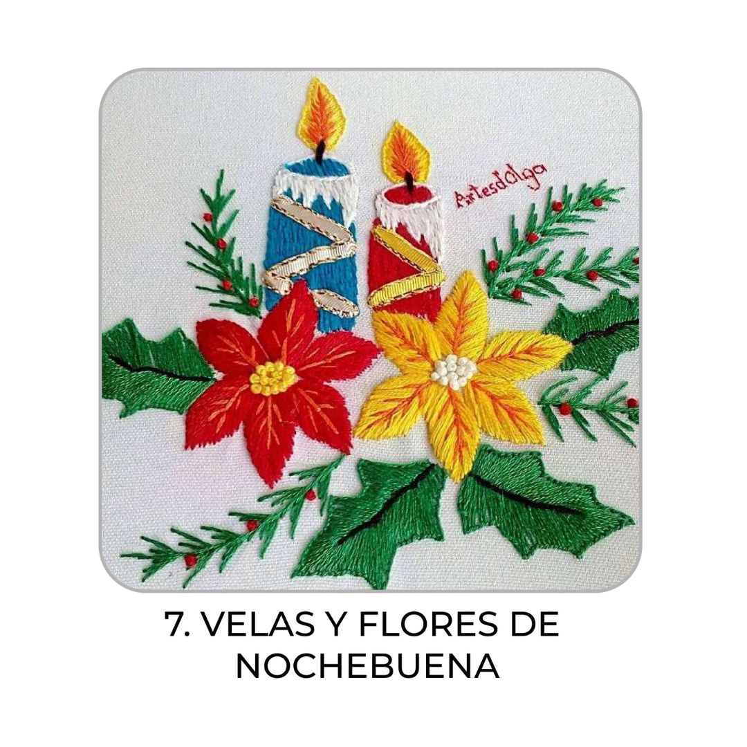 7 – Velas y Flores de Nochebuena