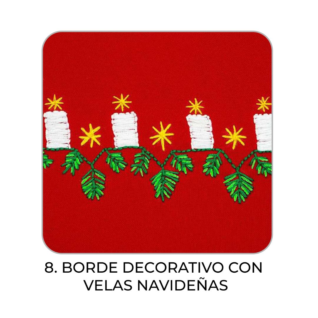8 – Borde Decorativo con velas