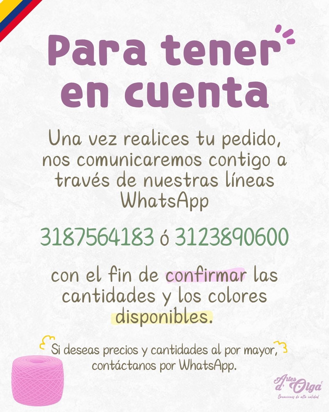 Para tener en cuenta