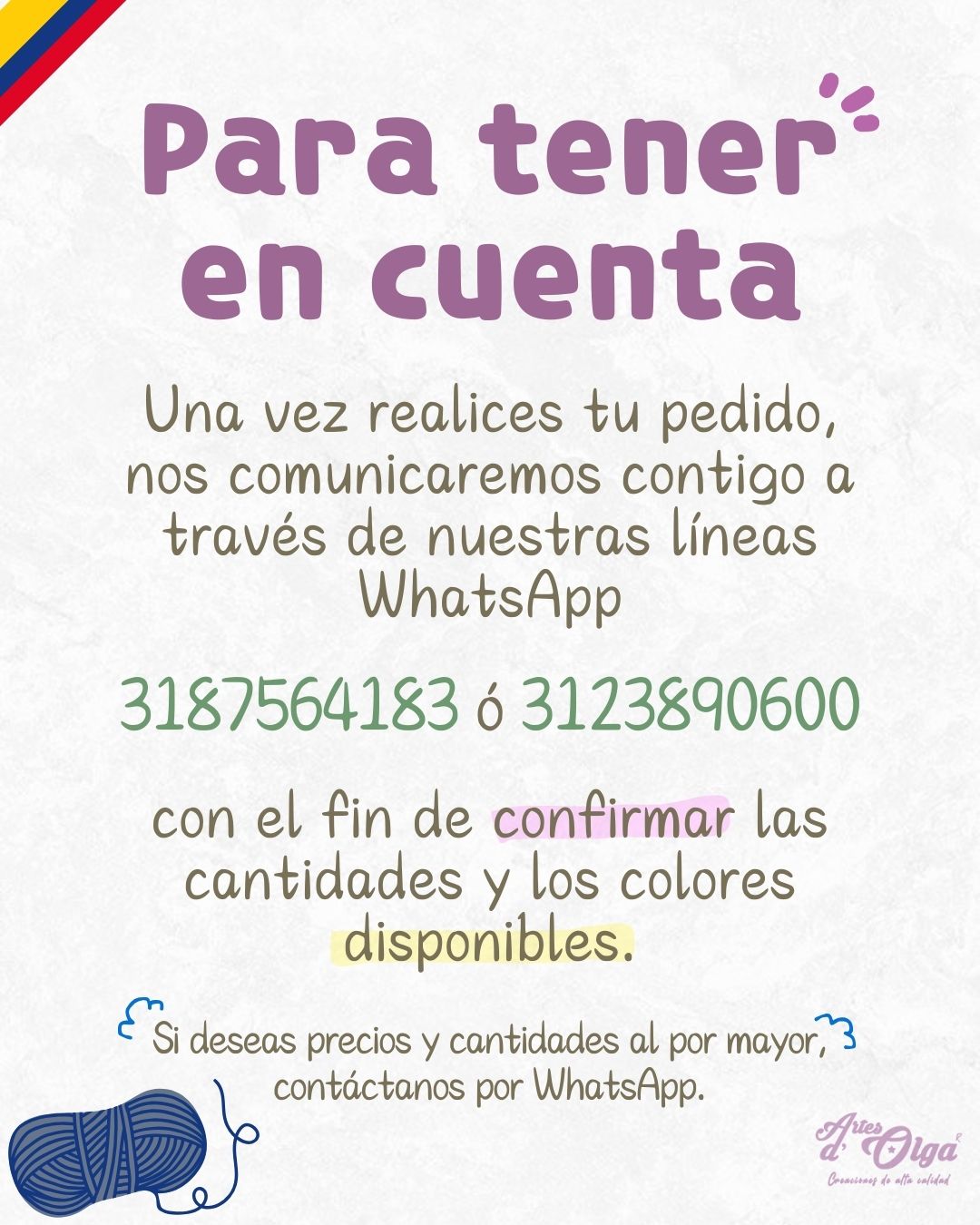 Para tener en cuenta