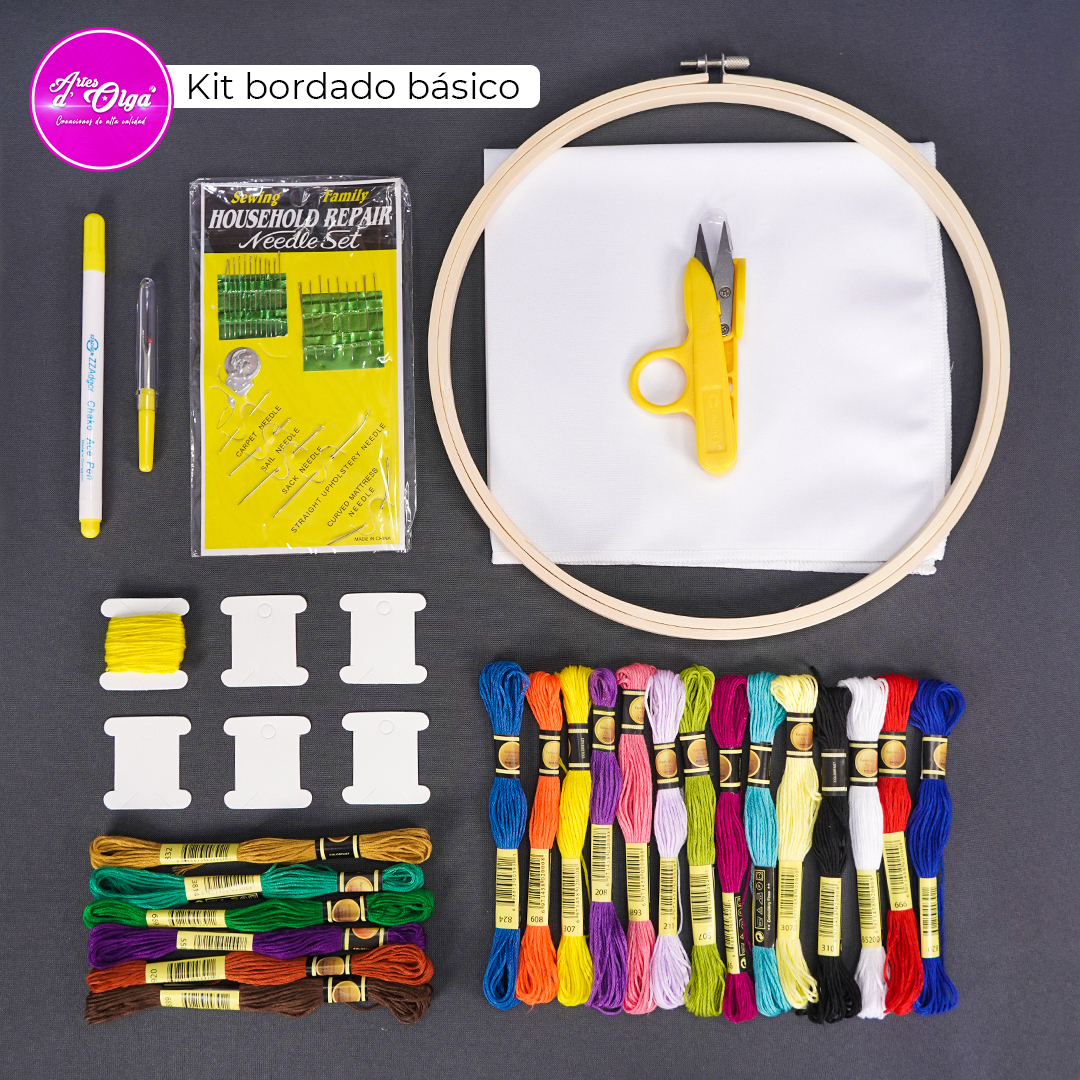 Kit de Bordado Básico #1 – Artesd'Olga - Kits de Bordados