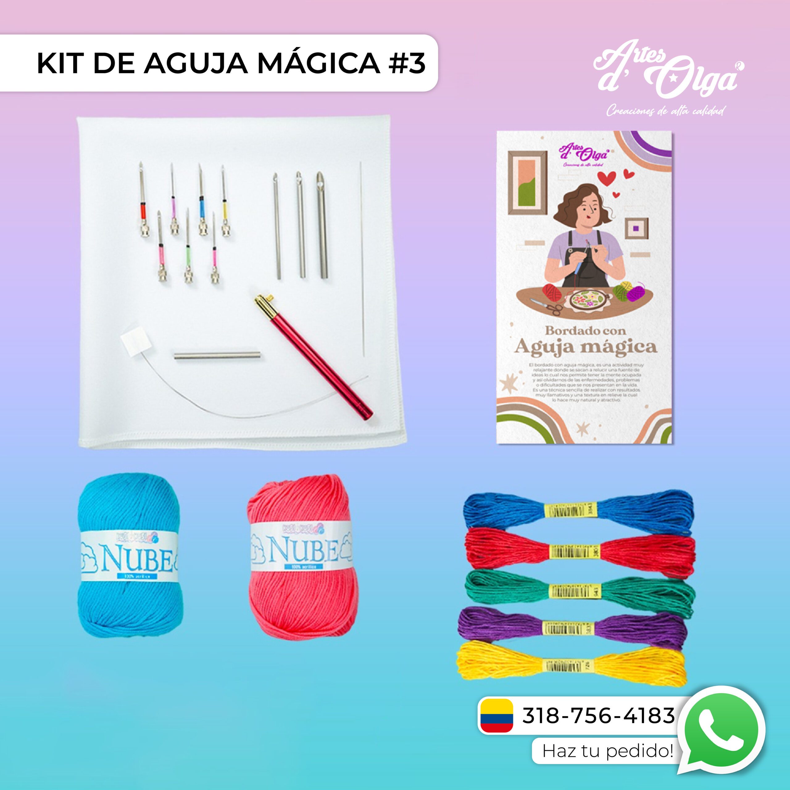 Kit de aguja mágica #3 – Artesd'Olga - Kits de Bordados
