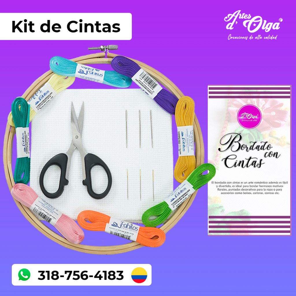 Kit De Bordado Con Cintas – Artesd'Olga - Kits De Bordados