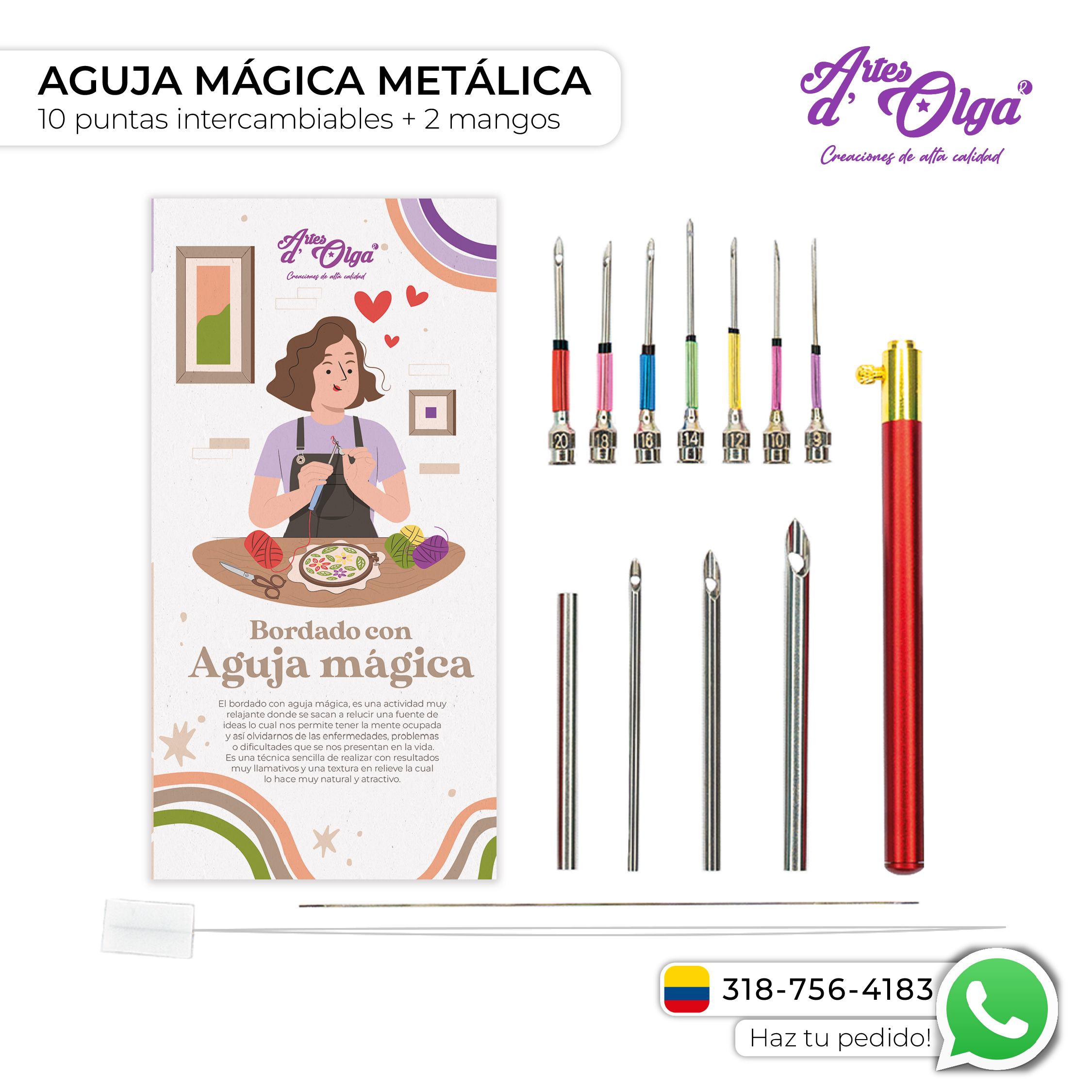 Kit de aguja mágica #4 – Artesd'Olga - Kits de Bordados