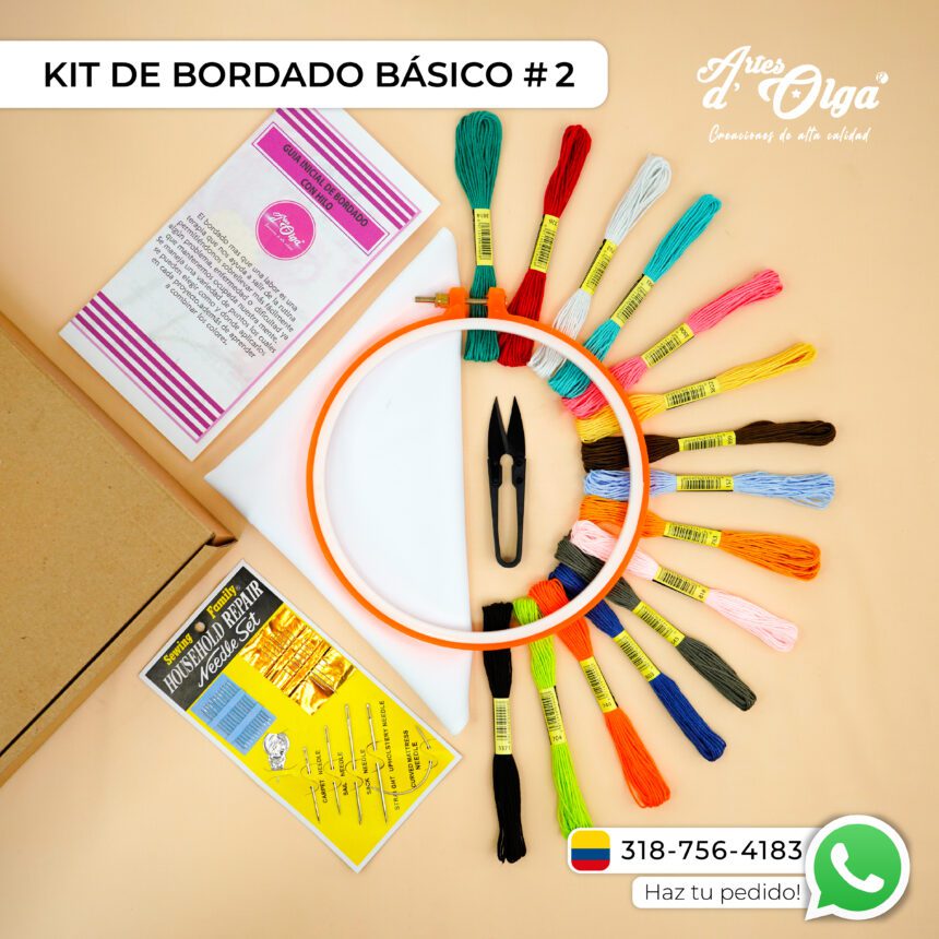 Kit De Bordado Básico #2 – Artesd'Olga - Kits De Bordados