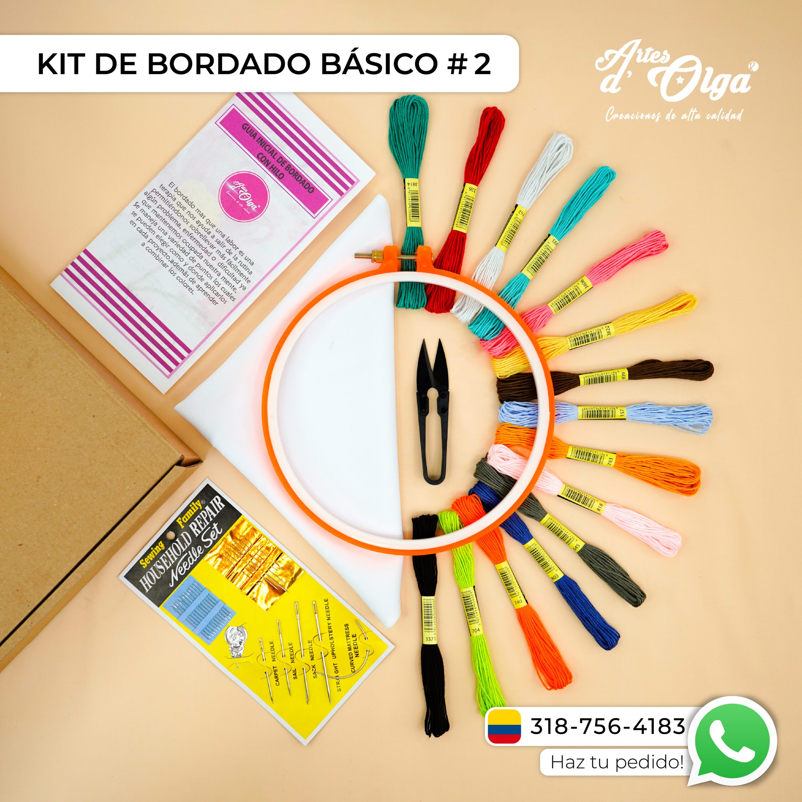 Kit de Bordado Básico #2 – Artesd'Olga - Kits de Bordados