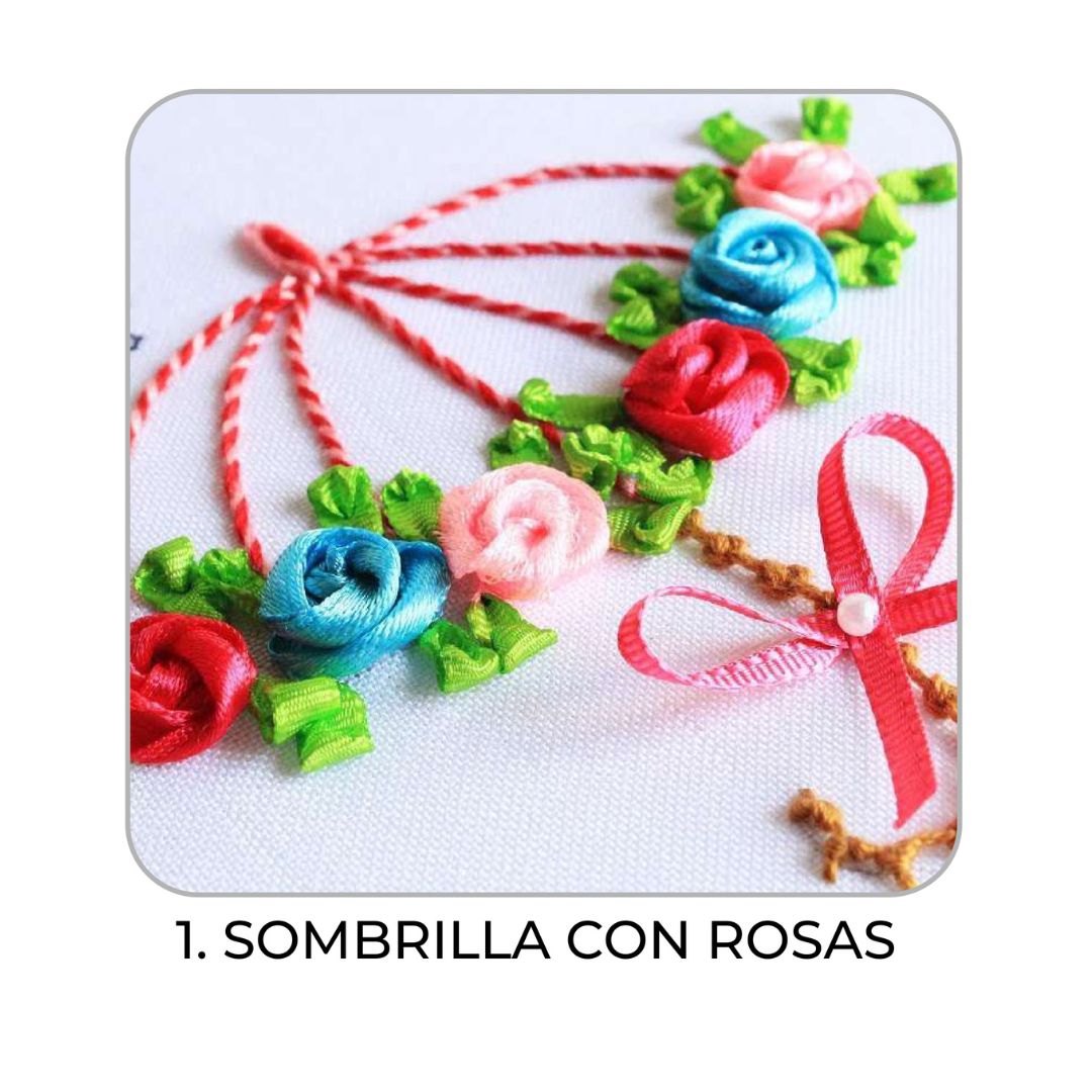 1 – Sombrilla con rosas